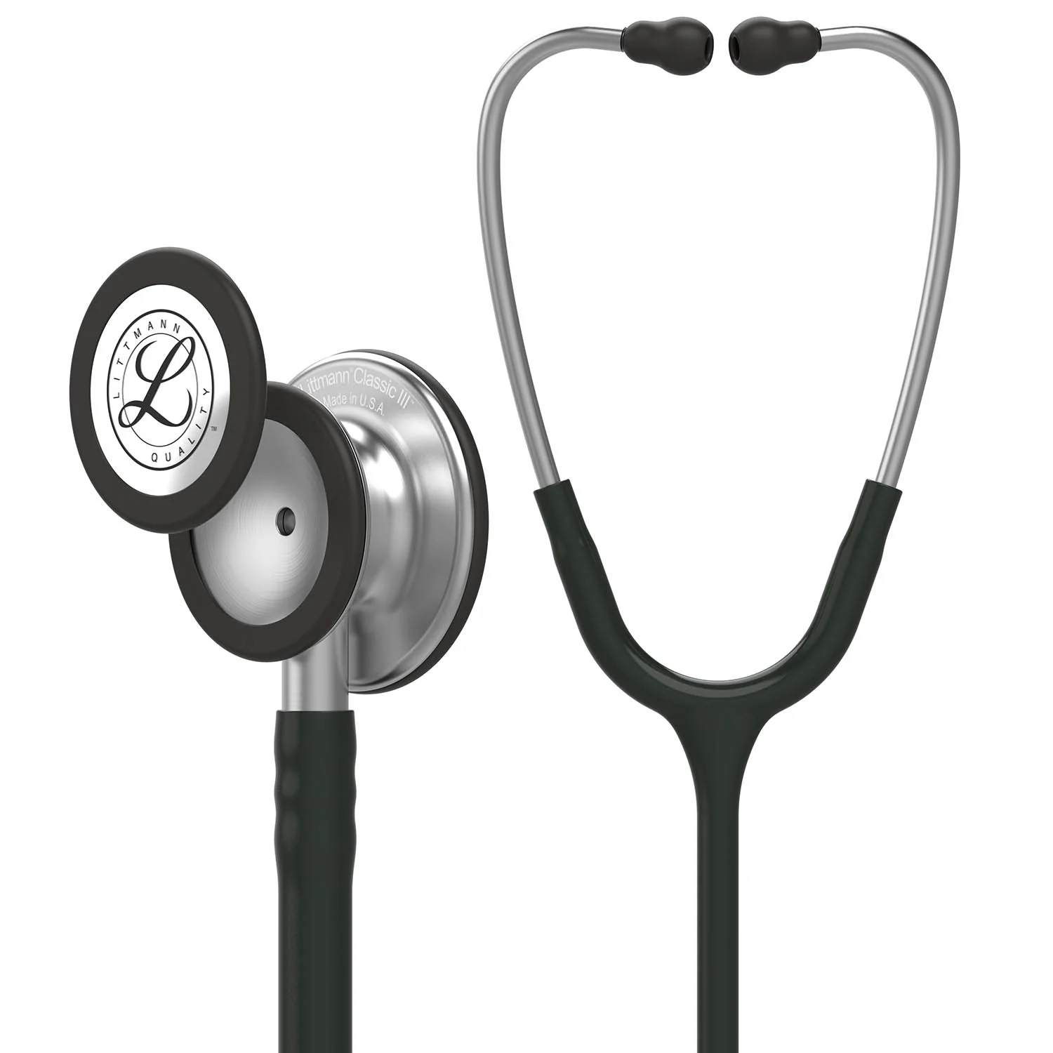 Littmann Classic III Monitoring Stethoscope: Black 5620 - OVER ENGRAVED - Image 4
