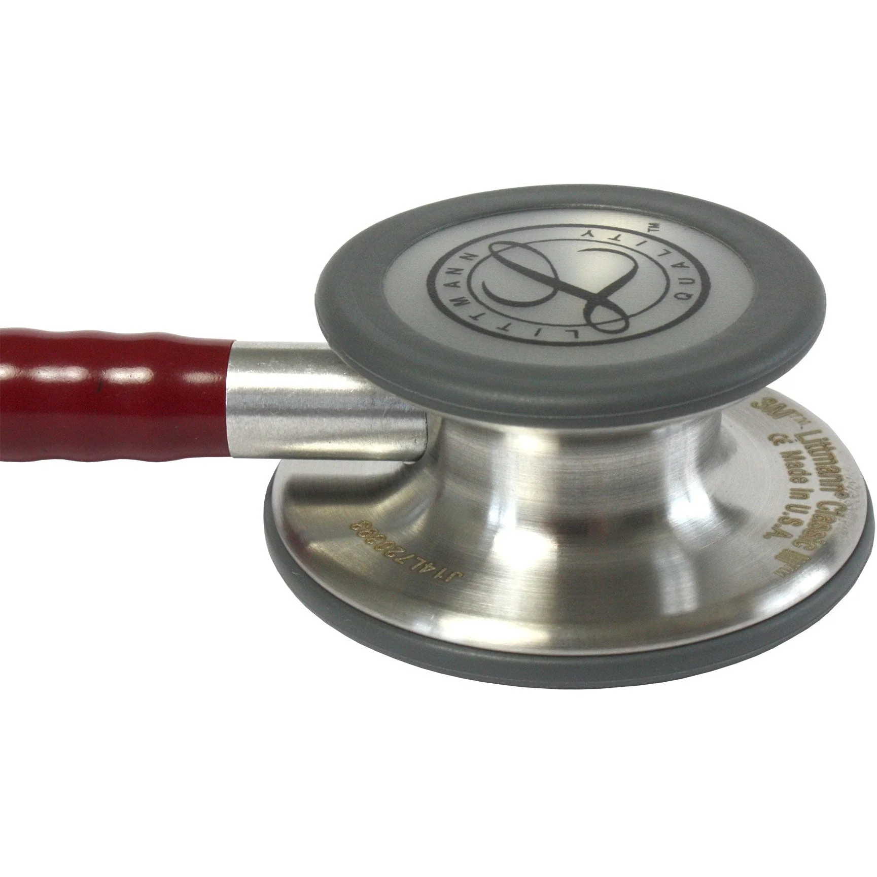 Littmann Classic III Monitoring Stethoscope: Burgundy 5627 - OVER ENGRAVED - Image 6