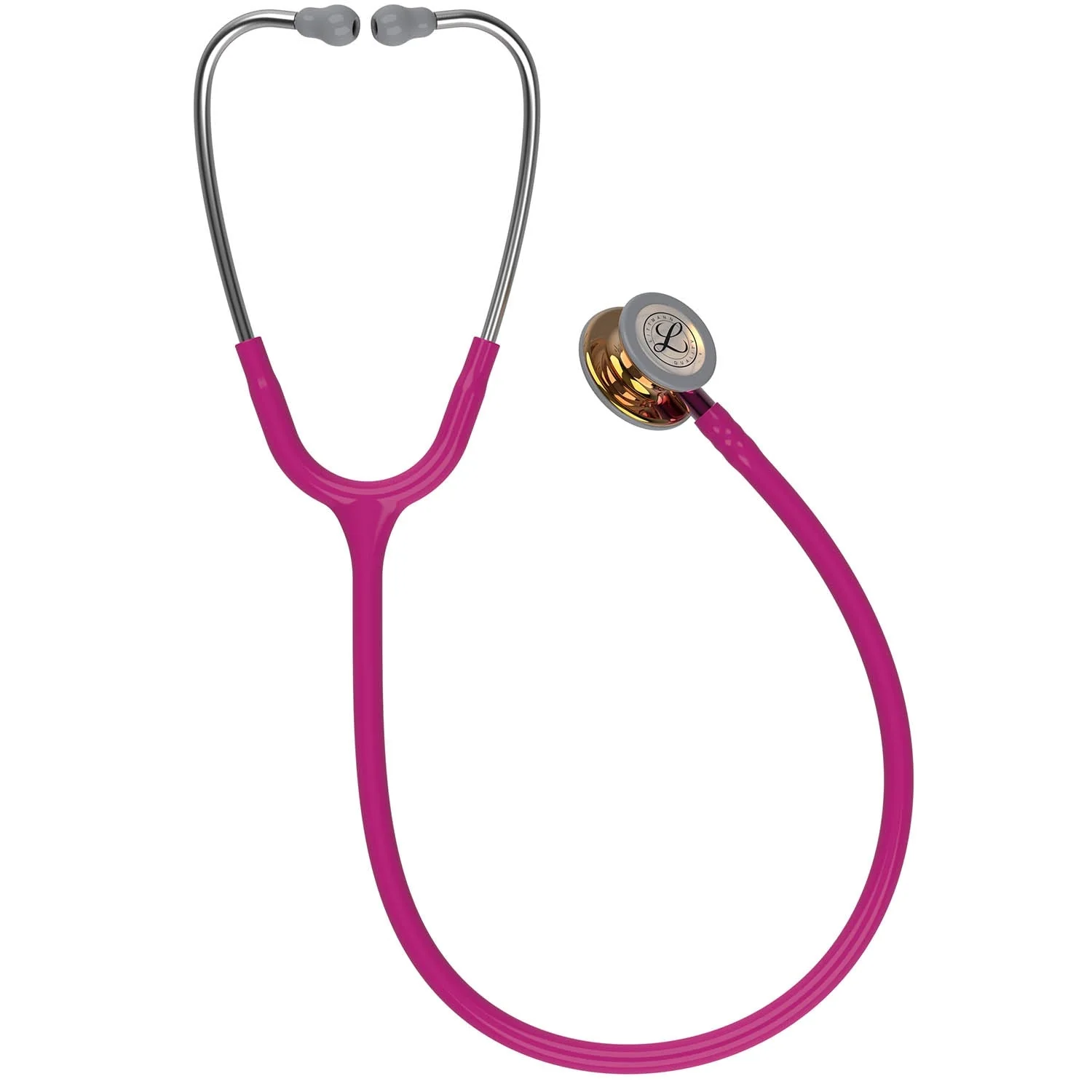 Littmann Classic III Monitoring Stethoscope: High Polish Copper & Raspberry - Limited Edition 5647 - OVER ENGRAVED - Image 4
