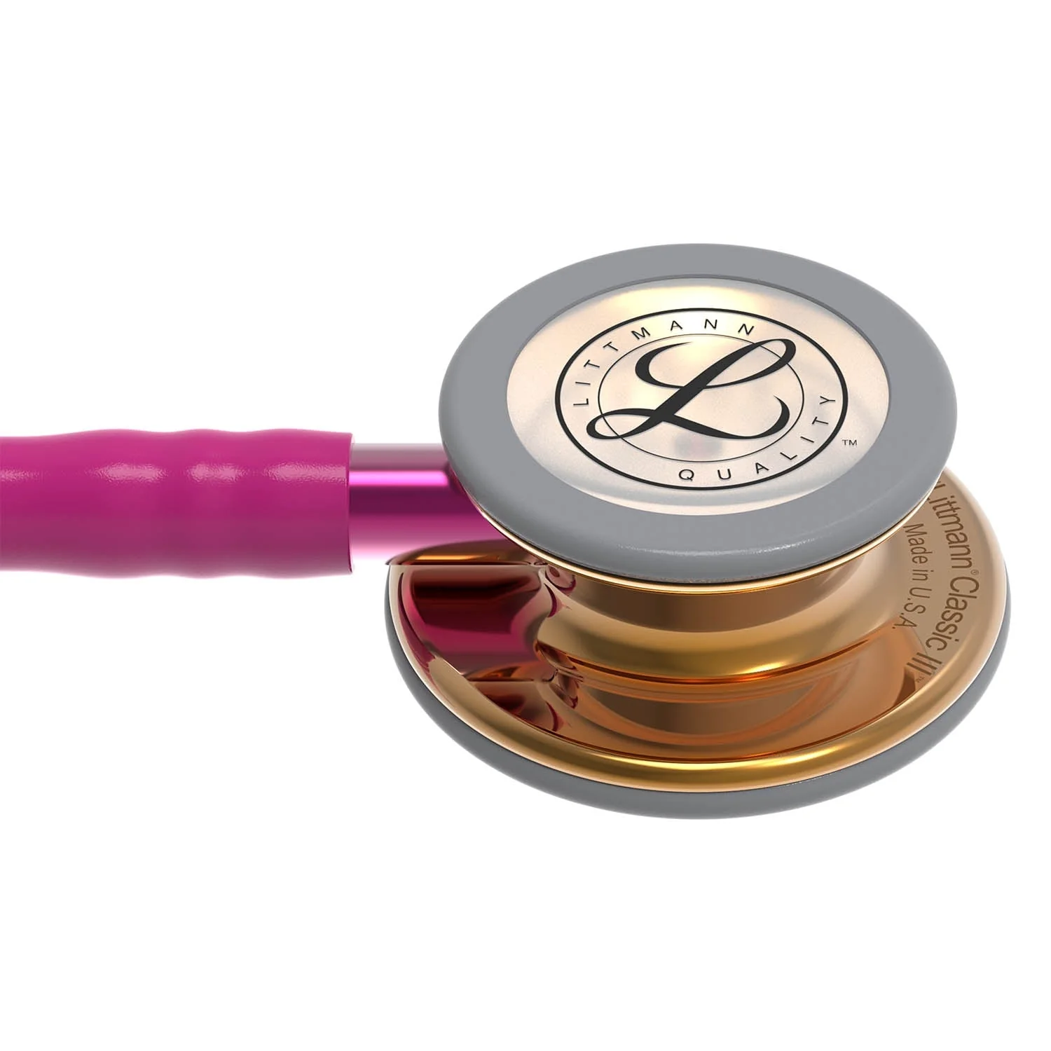 Littmann Classic III Monitoring Stethoscope: High Polish Copper & Raspberry - Limited Edition 5647 - OVER ENGRAVED - Image 6