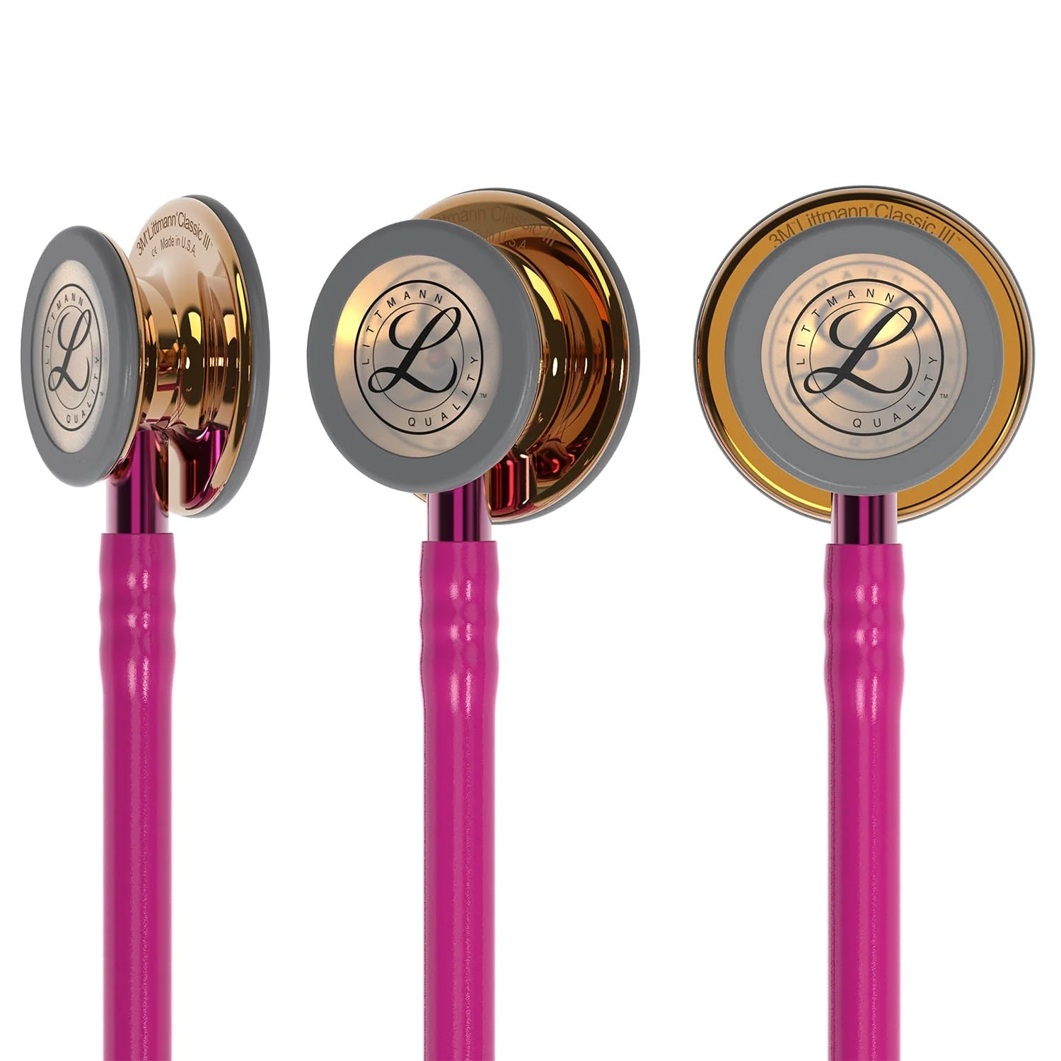 Littmann Classic III Monitoring Stethoscope: High Polish Copper & Raspberry - Limited Edition 5647 - OVER ENGRAVED - Image 8