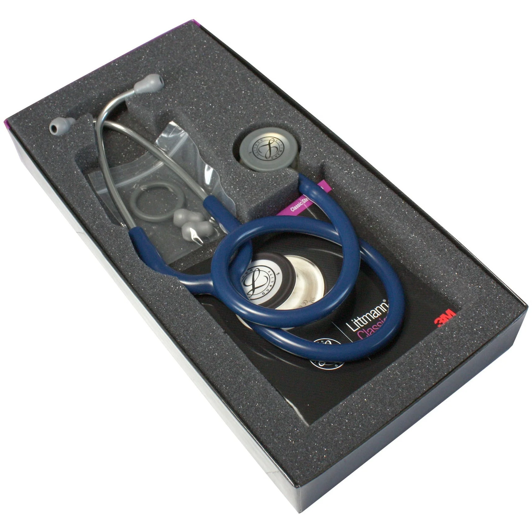Littmann Classic III Monitoring Stethoscope: Navy Blue 5622 - OVER ENGRAVED - Image 10