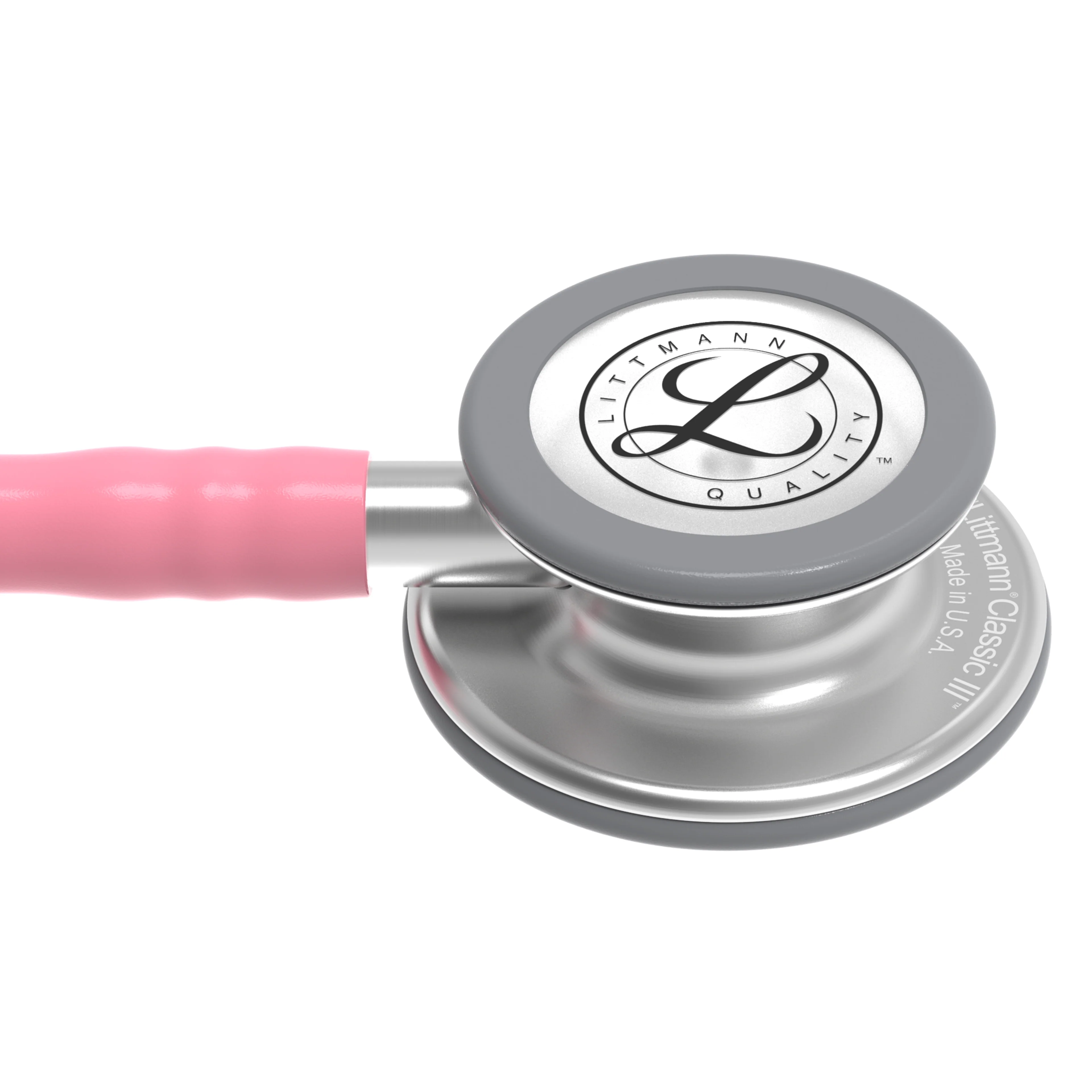 Littmann Classic III Monitoring Stethoscope: Pearl Pink 5633 - OVER ENGRAVED - Image 9