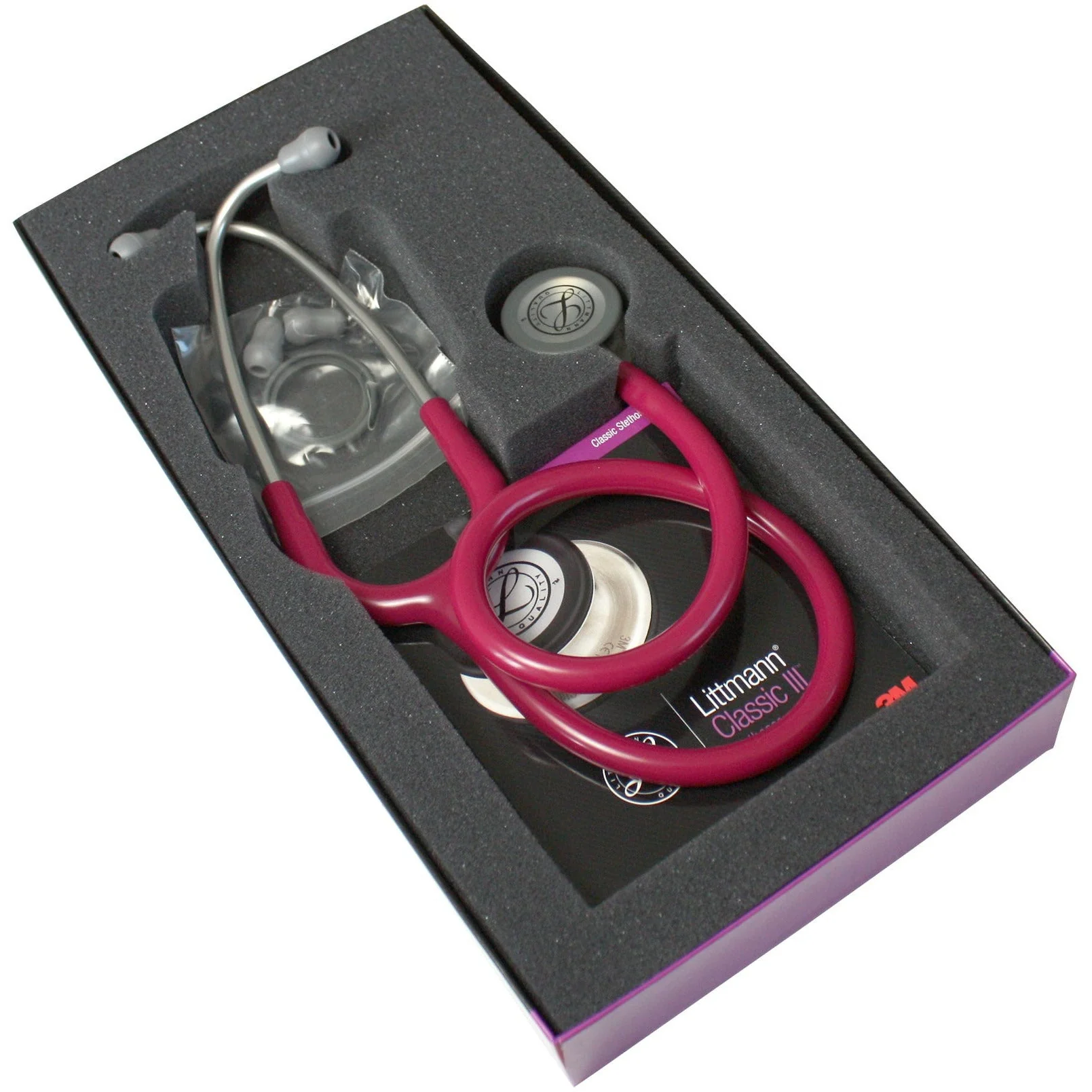 Littmann Classic III Monitoring Stethoscope: Raspberry 5648 - OVER ENGRAVED - Image 5