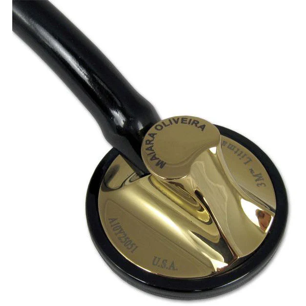 Littmann Master Cardiology Stethoscope: Black & Brass 2175 - Image 3