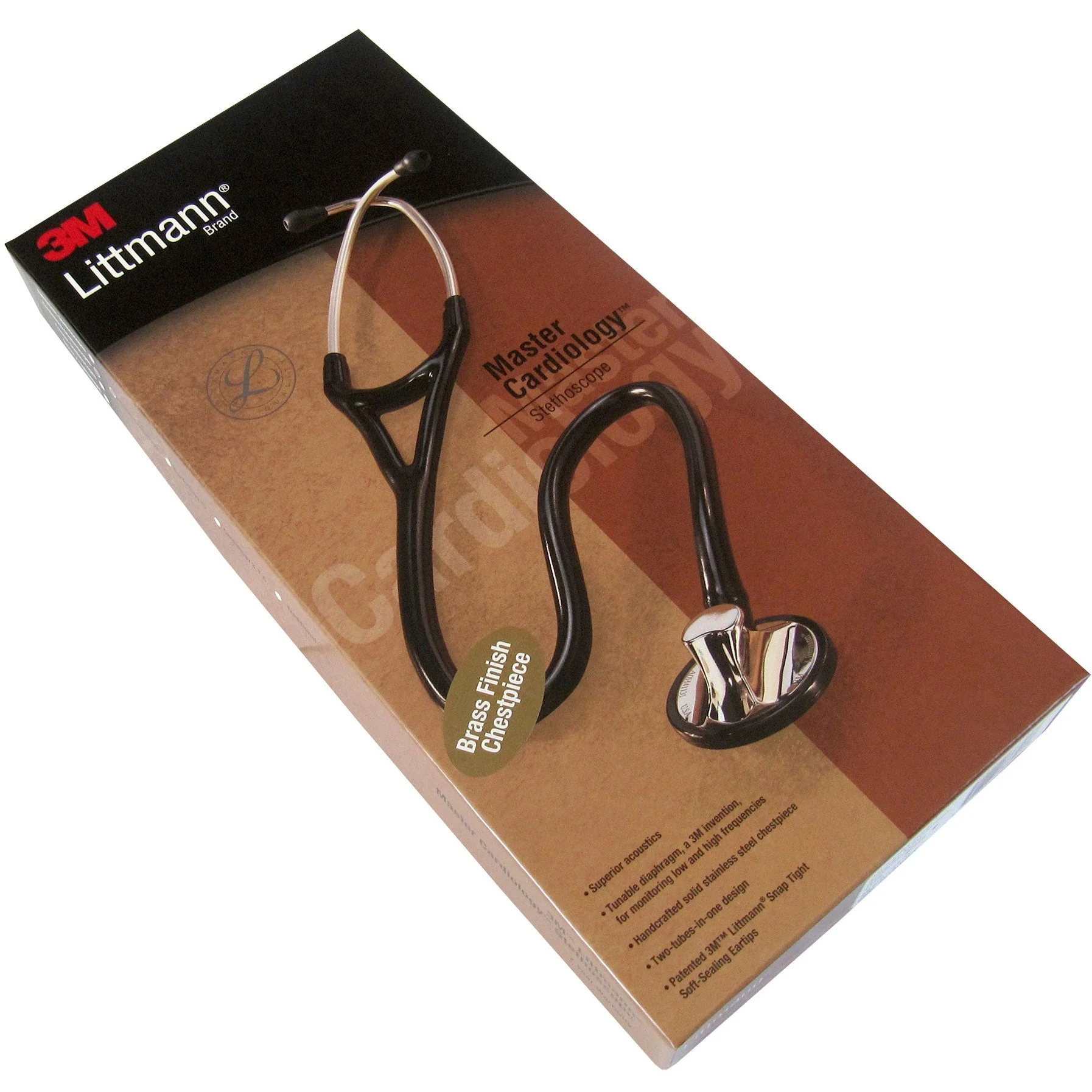 Littmann Master Cardiology Stethoscope: Black & Brass 2175 - Image 4