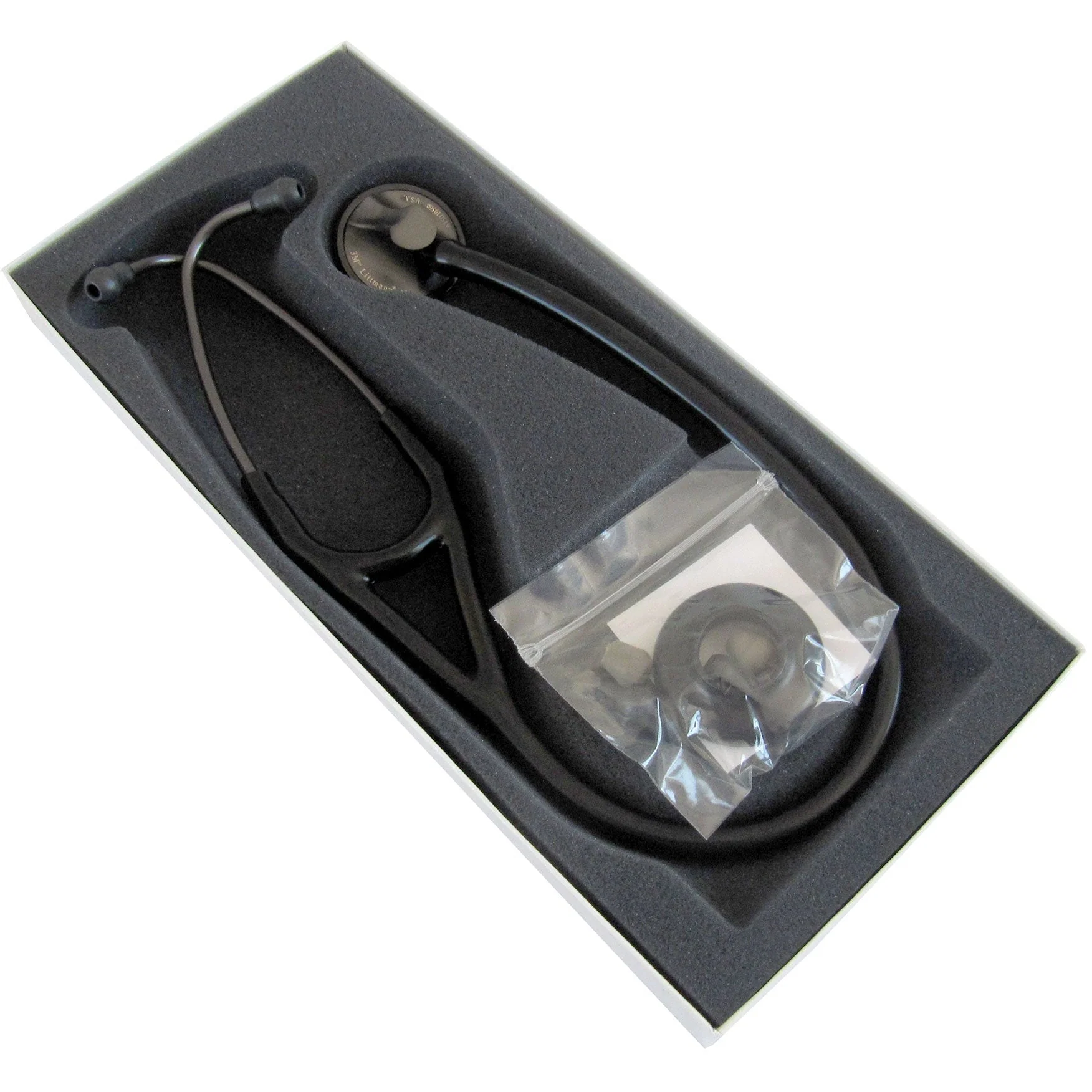 Littmann Master Cardiology Stethoscope: Black & Smoke 2176 - OVER ENGRAVED - Image 8