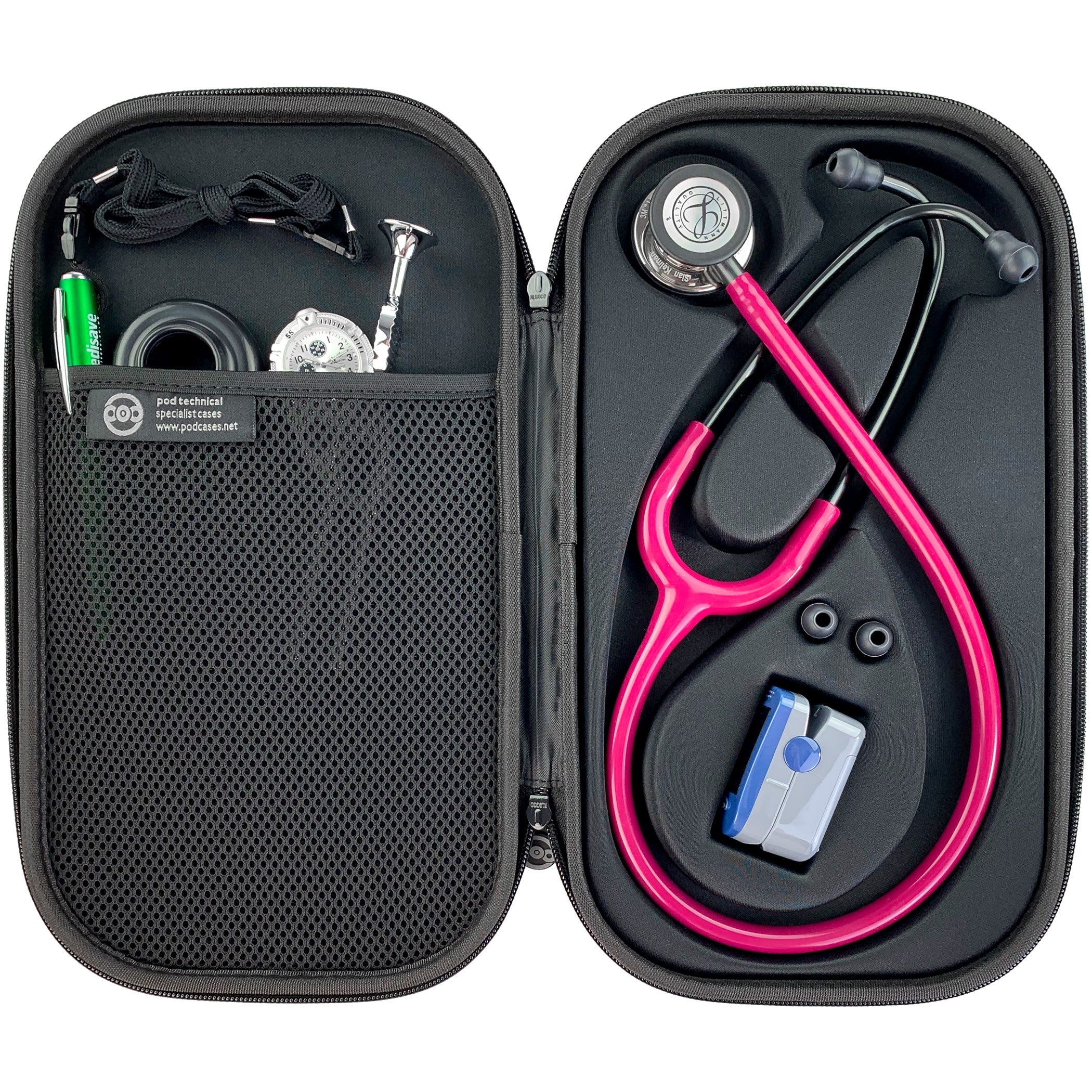Pod Technical Cardiopod II Stethoscope Case for all Littmann Stethoscopes - Burgundy - Image 4